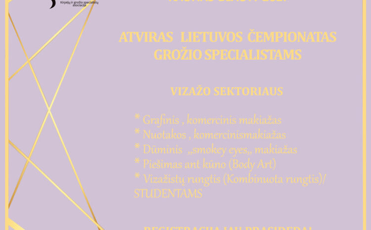  REGISTRACIJA VIZAŽISTAMS – KAUNAS BEAUTY 2021